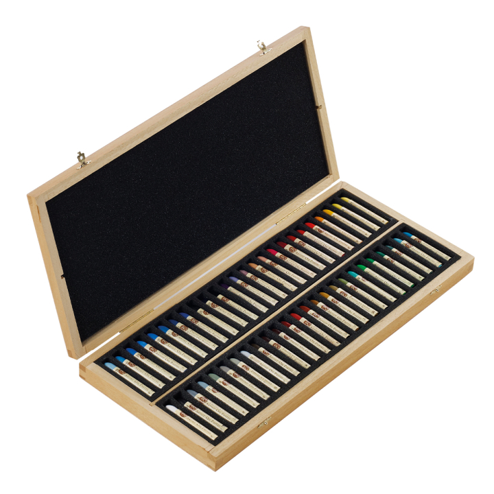 Oil Pastels 5ml Wooden Box - Set of 50 in the group Art Supplies / Artist colours / Pastels at Pen Store (129811)