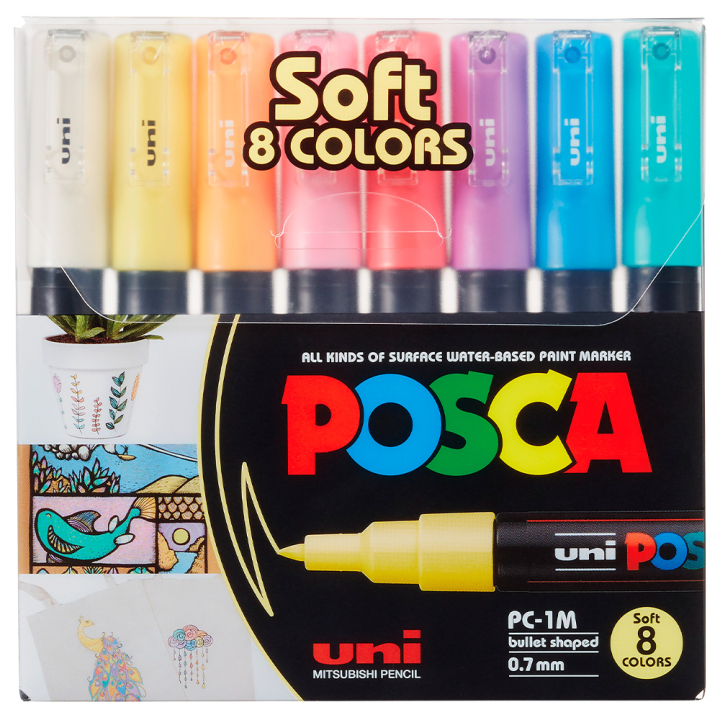 PC-1M Soft Colours Set of 8 in the group Pens / Artist Pens / Illustration Markers at Pen Store (130697)