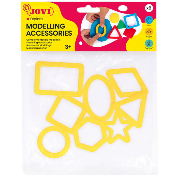 Clay moulds Geometry 8-pack (3 years+) in the group Kids / Classroom / Big sets of Art Material at Pen Store (131262)