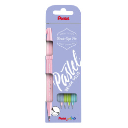 Fude Touch Sign Pen 4-set Pastel in the group Pens / Artist Pens / Brush Pens at Pen Store (126980)