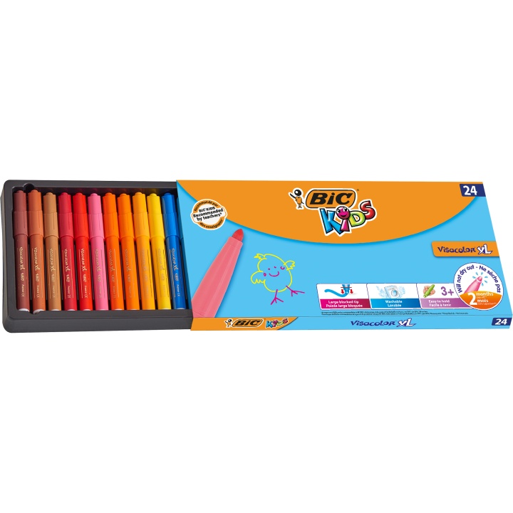 Kids Visacolor XL Fiber-tip pens 24-set in the group Kids / Kids' Pens / 3 Years+ at Pen Store (100250)
