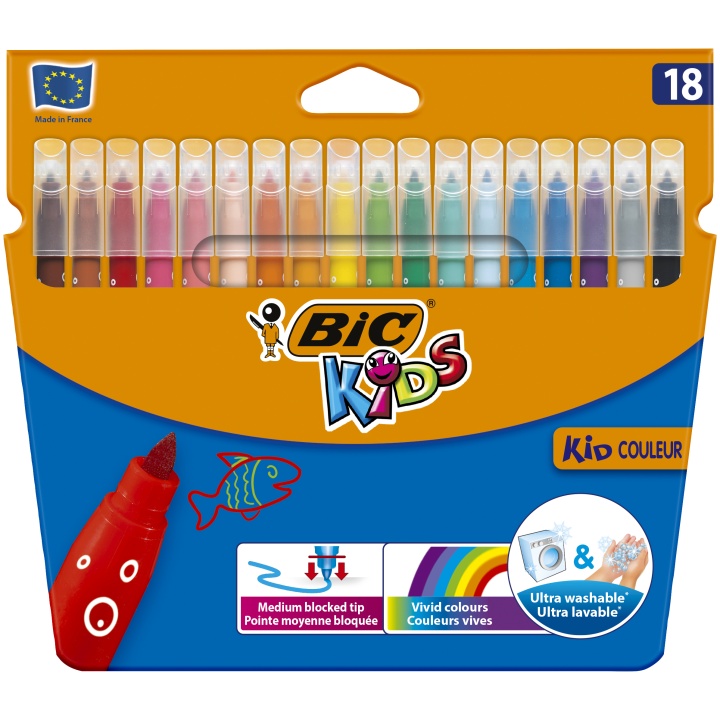 Kids Couleur Felt-tip Pens 18-set in the group Kids / Kids' Pens / 5 Years+ at Pen Store (100252)