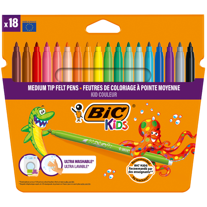 Kids Couleur Felt-tip Pens 18-set in the group Kids / Kids' Pens / Felt Tip Pens for Kids at Pen Store (100252)