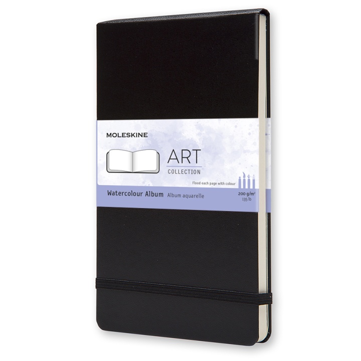 Watercolor Album Large Black in the group Paper & Pads / Artist Pads & Paper / Sketchbooks at Pen Store (100378)