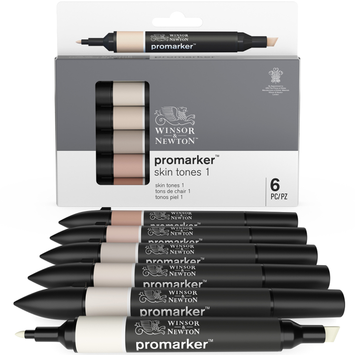 ProMarker 6-set Skin Tones 1 in the group Pens / Artist Pens / Felt Tip Pens at Pen Store (100549)