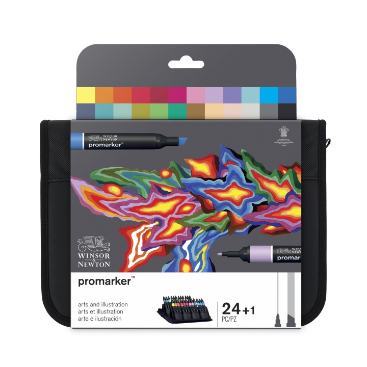 Promarker Arts & Illustration Wallet 24-set in the group Pens / Artist Pens / Felt Tip Pens at Pen Store (100563)