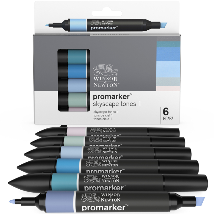 ProMarker 6-set Skyscape Tones in the group Pens / Artist Pens / Felt Tip Pens at Pen Store (100565)