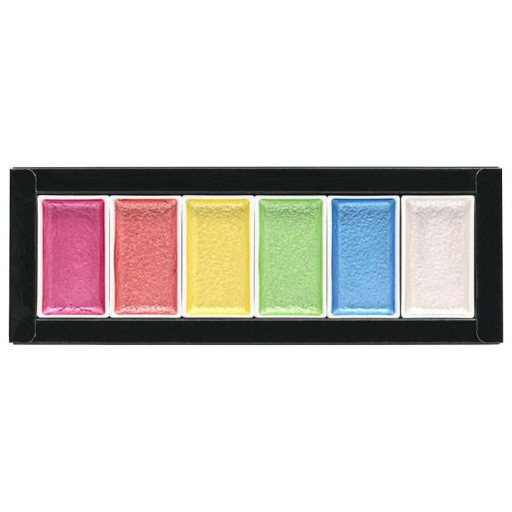 Gansai Tambi Aquarelle 6-set Pearl Colors in the group Art Supplies / Colours / Watercolor Paint at Pen Store (101079)