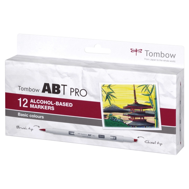 ABT PRO Dual Brush Pen 12-set Basic in the group Pens / Artist Pens / Brush Pens at Pen Store (101254)
