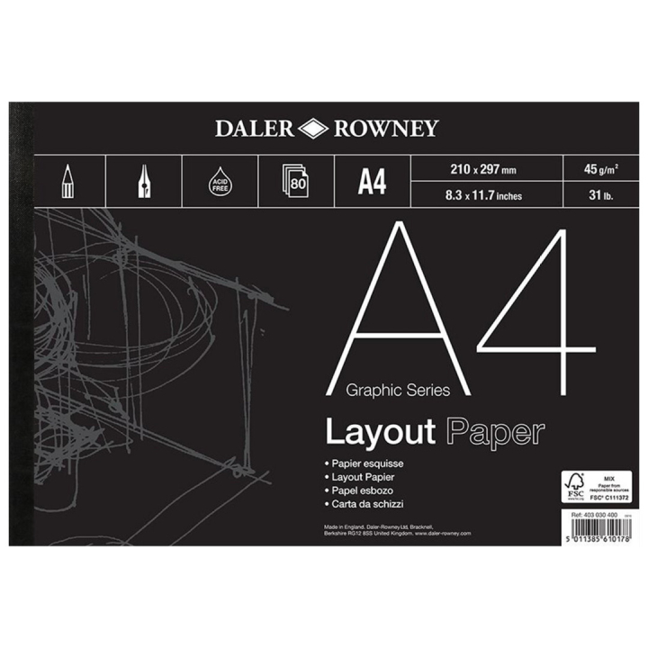 Layout Paper A4 in the group Paper & Pads / Artist Pads & Paper / Drawing & Sketch Pads at Pen Store (101458)