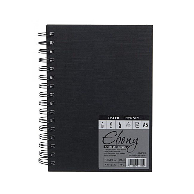 Ebony Artist's Sketch Book A5 in the group Paper & Pads / Artist Pads & Paper / Sketchbooks at Pen Store (101471)