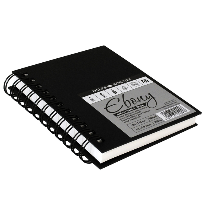 Ebony Artist's Sketch Book A6 in the group Paper & Pads / Artist Pads & Paper / Sketchbooks at Pen Store (101472)