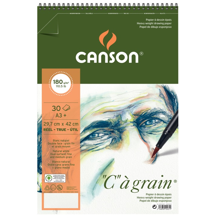 C à grain 180g A3+ in the group Paper & Pads / Artist Pads & Paper / Mixed Media Pads at Pen Store (101617)