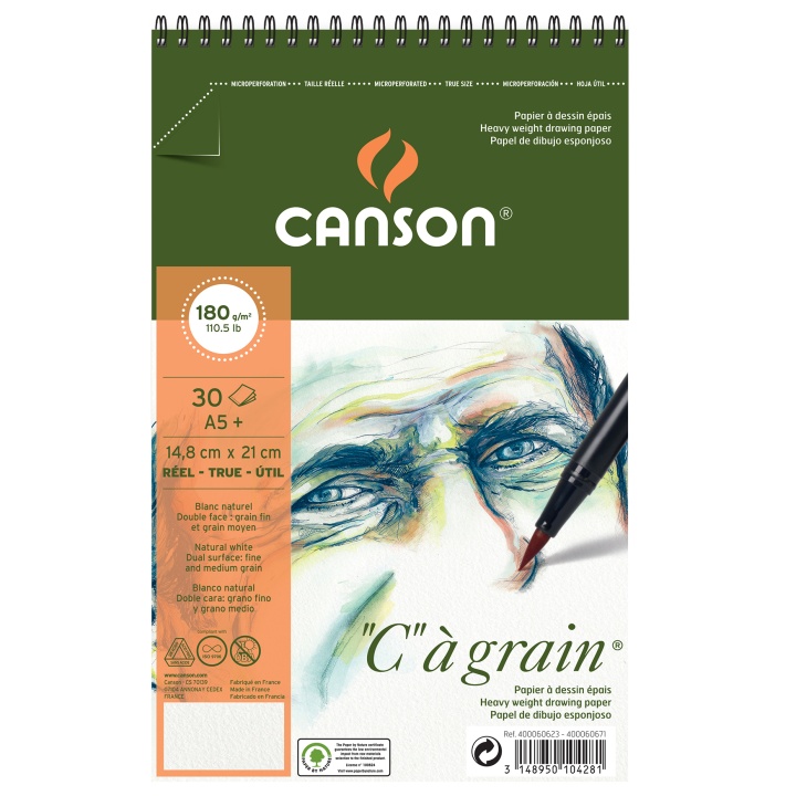 C à grain 180g A5+ in the group Paper & Pads / Artist Pads & Paper / Mixed Media Pads at Pen Store (101619)