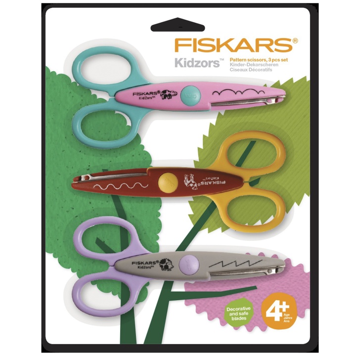 Kidzors Paper Edgers set of 3 - Zoo in the group Hobby & Creativity / Hobby Accessories / Scissors at Pen Store (101699)