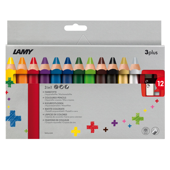 3plus 12-set in the group Kids / Kids' Pens / Coloring Pencils for Kids at Pen Store (101782)