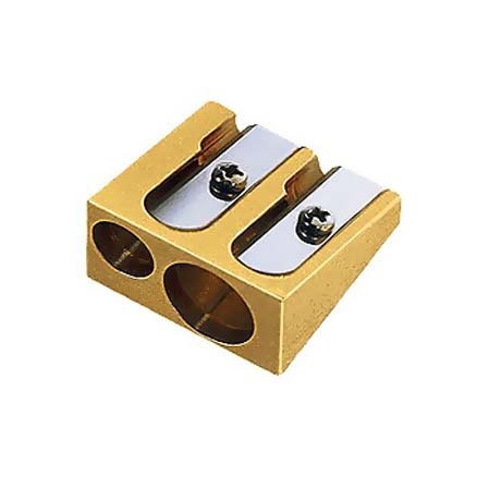 Sharpener Double Wedge Brass in the group Pens / Pen Accessories / Sharpeners at Pen Store (102257)