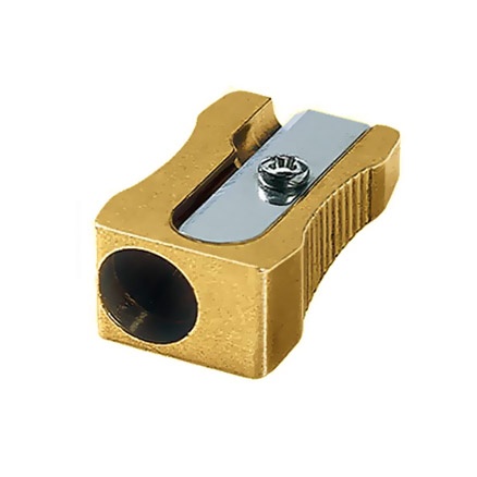 Sharpener Single Wedge Brass in the group Pens / Pen Accessories / Sharpeners at Pen Store (102258)