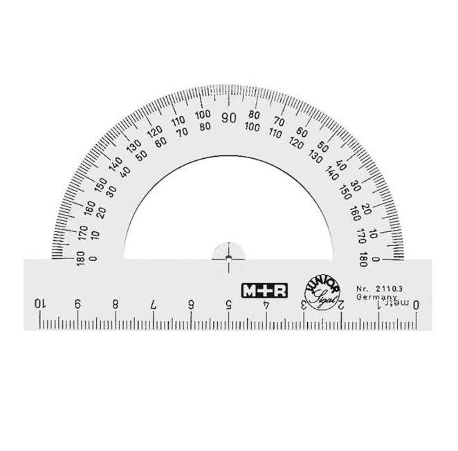 Semi-circular protractor 180° in the group Hobby & Creativity / Hobby Accessories / Rulers at Pen Store (102265)