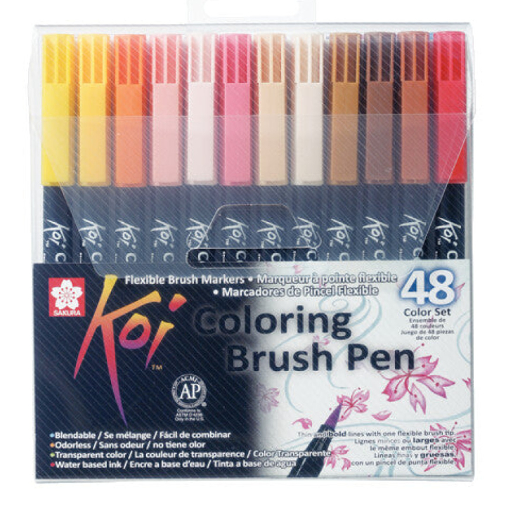Koi Colouring Brush Pen 48-set in the group Pens / Artist Pens / Brush Pens at Pen Store (102308)
