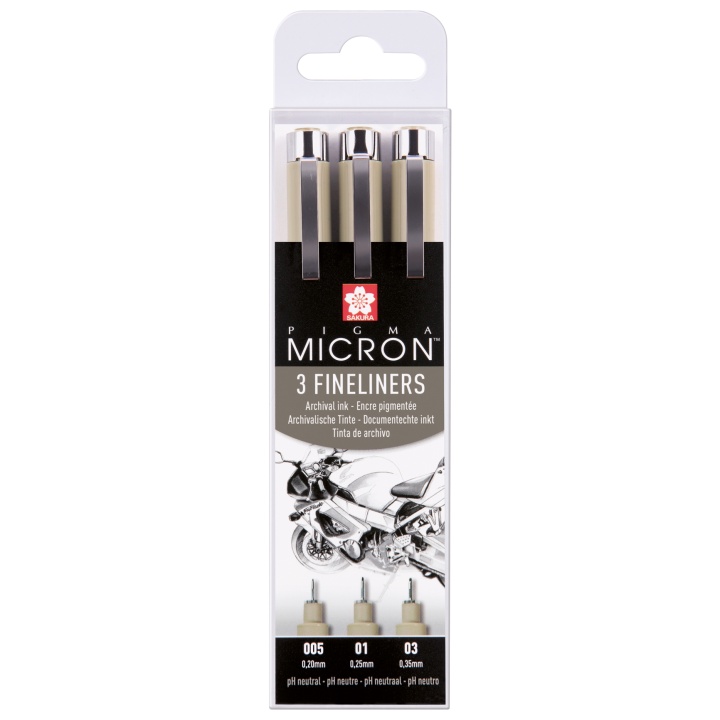 Pigma Micron Fineliner 3-set (1) in the group Pens / Writing / Fineliners at Pen Store (102319)