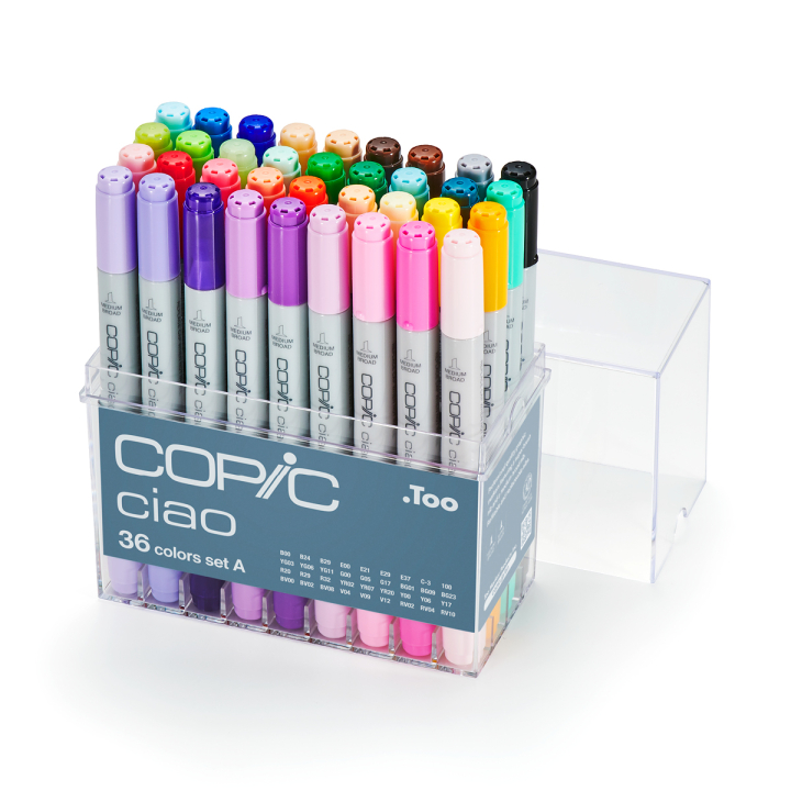 Ciao 36-set Basic colors A in the group Pens / Artist Pens / Illustration Markers at Pen Store (103254)
