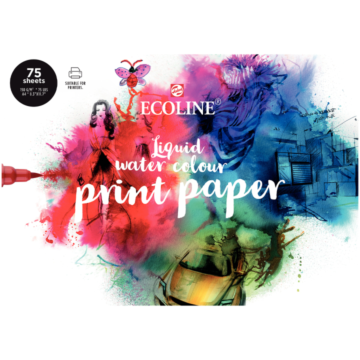 Print Paper 75-pack in the group Paper & Pads / Artist Pads & Paper / Watercolor Pads at Pen Store (103786)