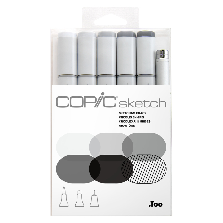 Copic Sketch 5+1 Sketching Grays in the group Pens / Artist Pens / Illustration Markers at Pen Store (103864)