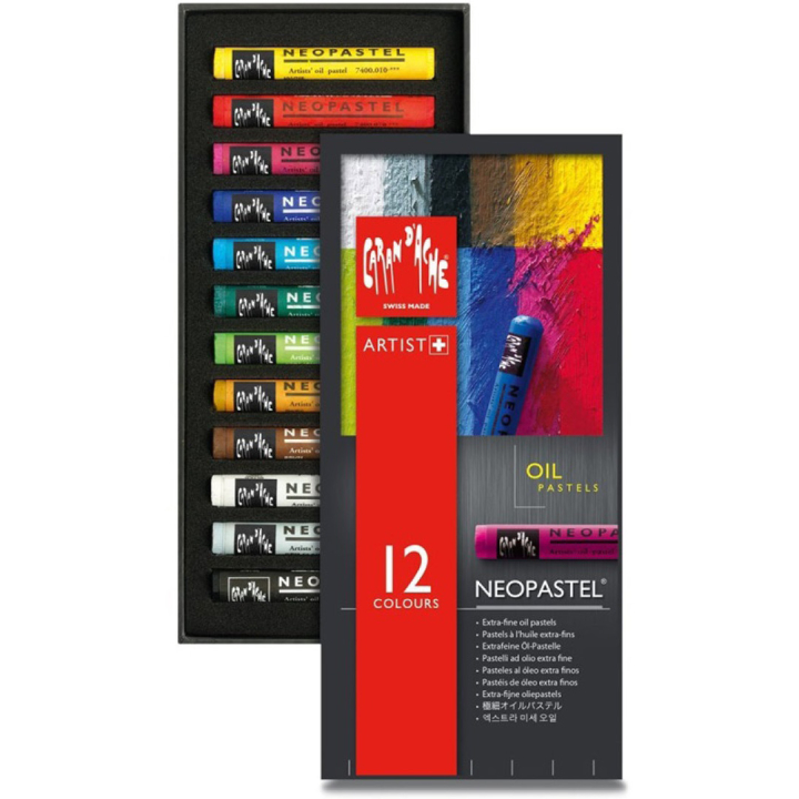 Neopastel 12-set in the group Art Supplies / Crayons & Graphite / Pastel Crayons at Pen Store (104926)