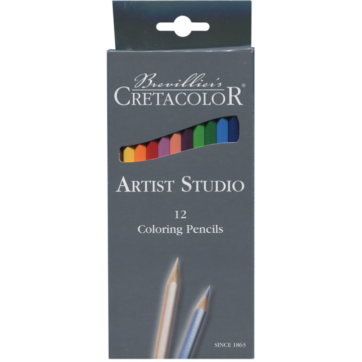 Artist Studio Colouring pencils 12-pack in the group Pens / Artist Pens / Colored Pencils at Pen Store (105029)