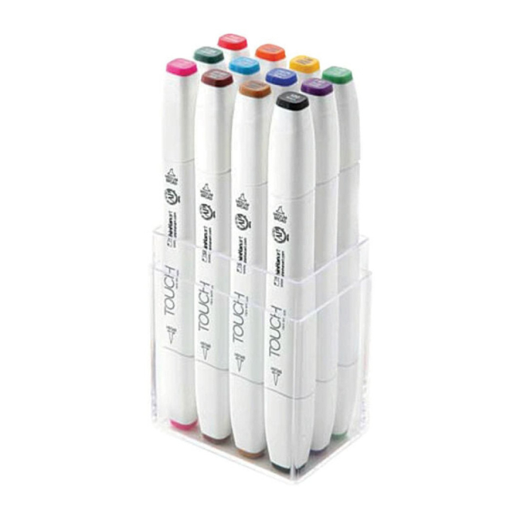 Twin Brush Marker 12-set Main in the group Pens / Artist Pens / Illustration Markers at Pen Store (105313)