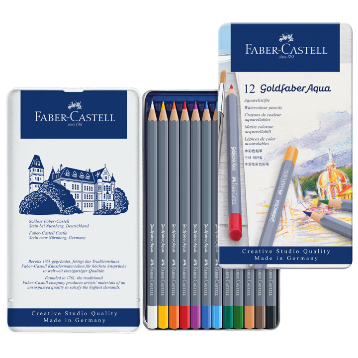 Goldfaber Aqua Watercolour Pencil 12-set in the group Pens / Artist Pens / Watercolour Pencils at Pen Store (106633)