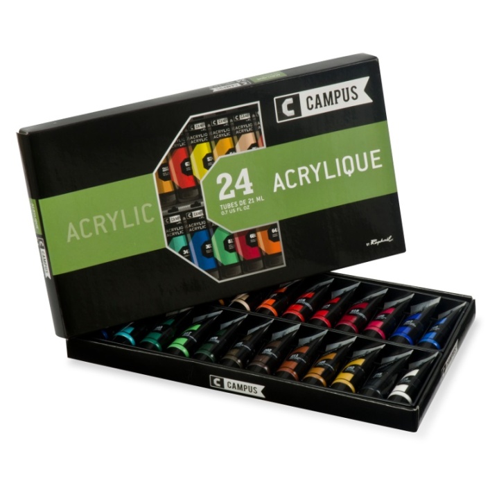 Campus Acrylic Set 24x21ml in the group Art Supplies / Artist colours / Acrylic Paint at Pen Store (107971)