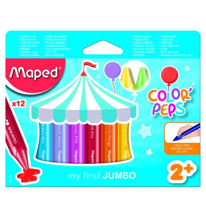 Color Peps Early Age 12 Wax Crayon Jumbo in the group Kids / Kids' Pens / Crayons for Kids at Pen Store (108775)