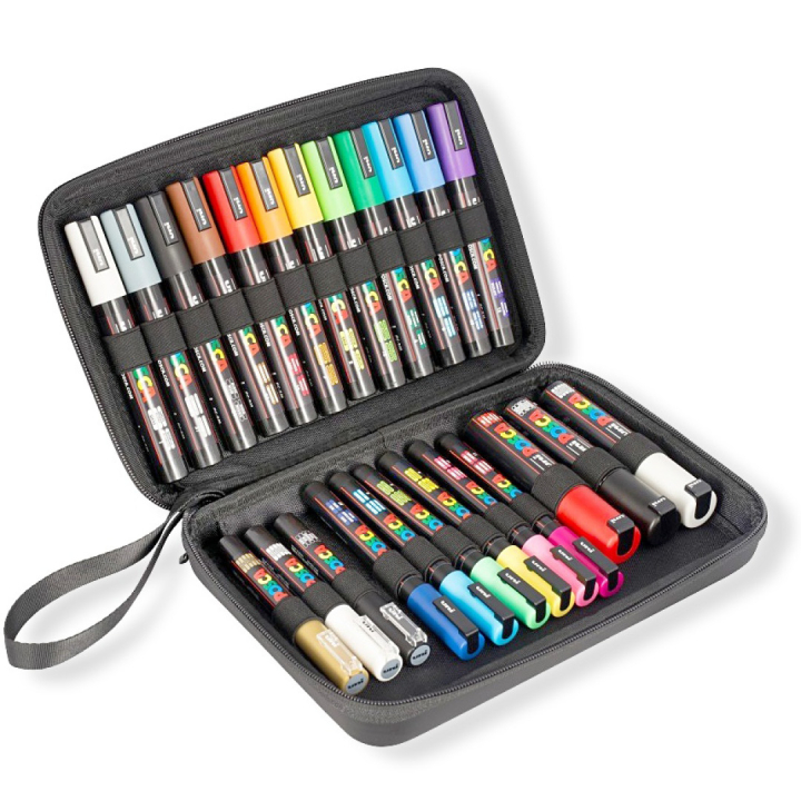 Posca Marker 24-set Rubbercase in the group Pens / Artist Pens / Illustration Markers at Pen Store (110396)