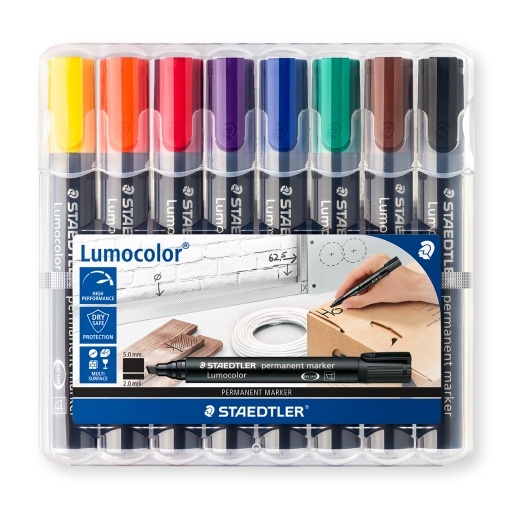 8-pack Lumocolor permanent 2 mm in the group Pens / Office / Markers at Pen Store (111006)
