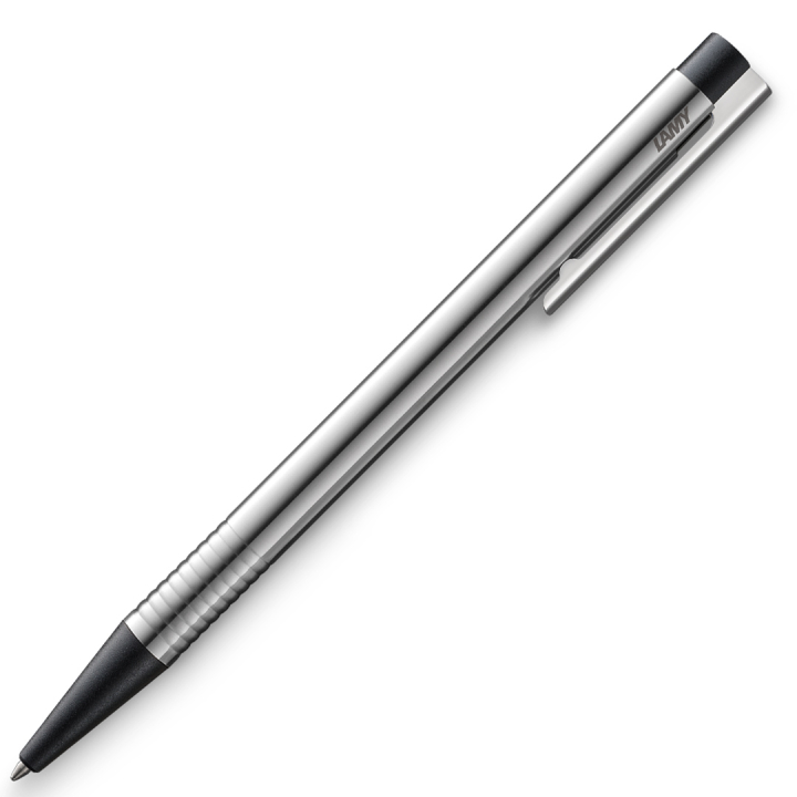 Logo Matt Steel Black Ballpoint Pen in the group Pens / Writing / Ballpoints at Pen Store (111532)