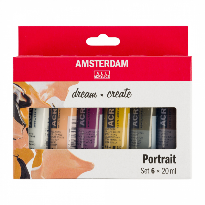 Acrylic Portrait Set 6 x 20 ml in the group Art Supplies / Artist colours / Acrylic Paint at Pen Store (111754)