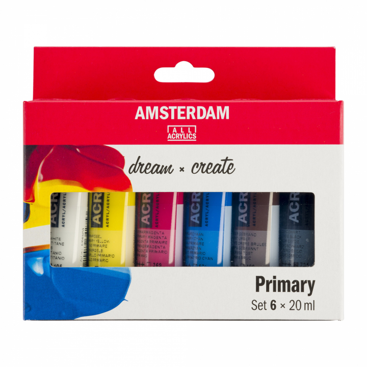 Acrylic Primary Set 6 x 20 ml in the group Art Supplies / Artist colours / Acrylic Paint at Pen Store (111756)