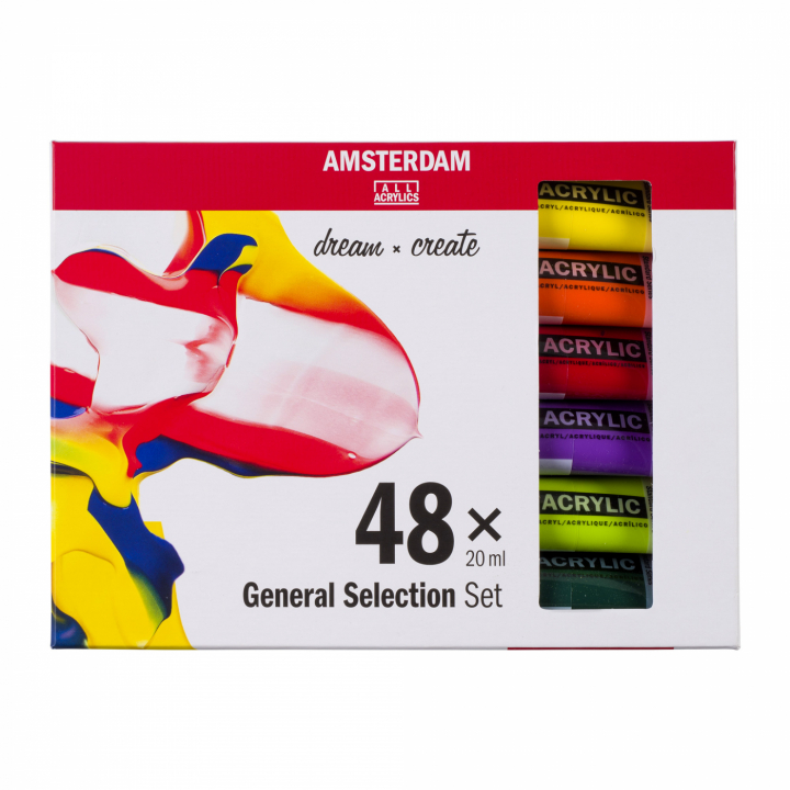 Acrylic Standard Set 48 x 20 ml in the group Art Supplies / Artist colours / Acrylic Paint at Pen Store (111760)