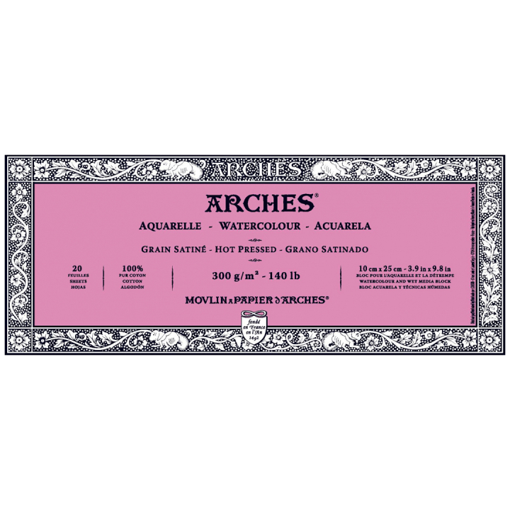 Watercolor block HP 300g 10x25cm in the group Paper & Pads / Artist Pads & Paper / Watercolour Pads at Pen Store (112537)