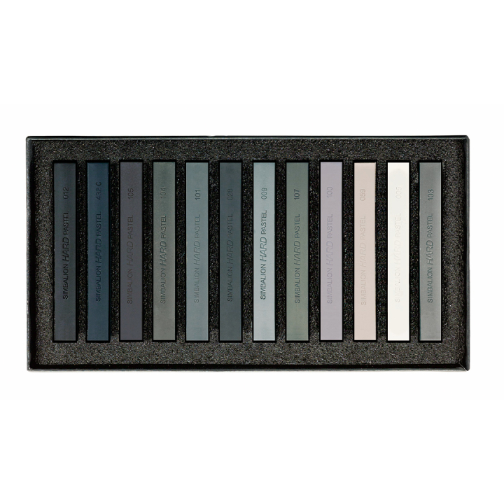 Hard Pastel Grey Tones Set 12 pcs in the group Art Supplies / Crayons & Graphite / Pastel Crayons at Pen Store (125972)
