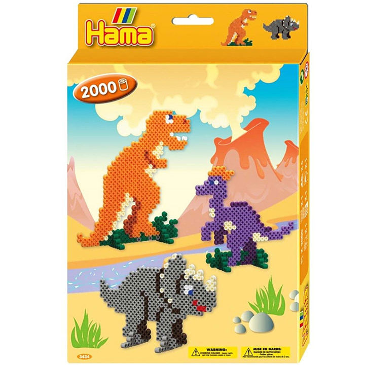 Midi Hanging Box Dino World 2000 pcs in the group Kids / Fun and learning / Tube beads and pegboards / DIY kit tube beads at Pen Store (126148)