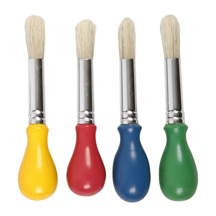 Children's brushes 4-pack in the group Kids / Kids' Paint & Crafts / Paint Brushes for Kids at Pen Store (126466)