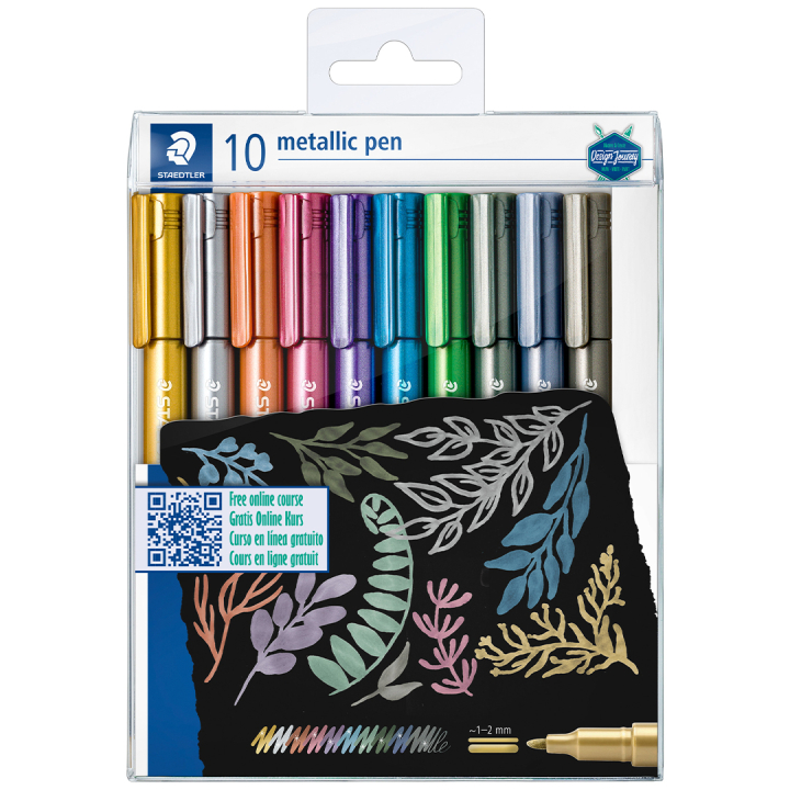 Metallic pen 10-pack in the group Pens / Artist Pens / Felt Tip Pens at Pen Store (126591)