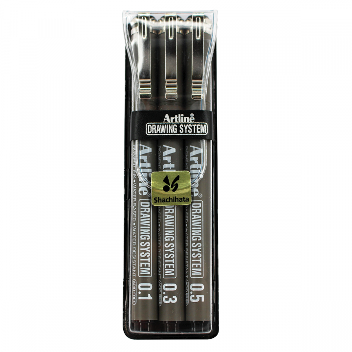 Fineliner Drawing System Black 3-pack in the group Pens / Writing / Fineliners at Pen Store (126754)