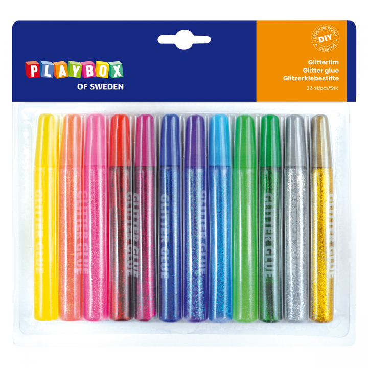 Glitter Glue 12-set in the group Kids / Fun and learning / Glue for Kids at Pen Store (126819)