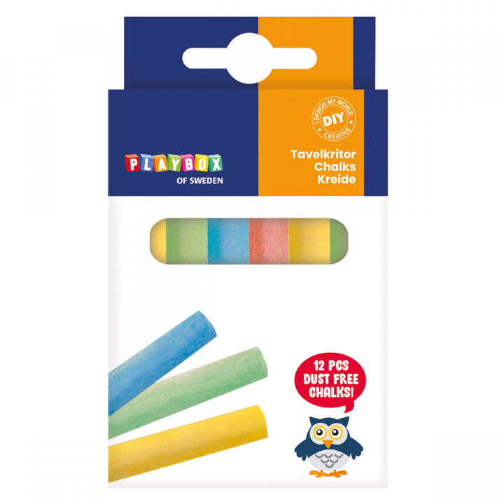 Coloured Chalks 12 pcs in the group Kids / Kids' Pens / Crayons for Kids at Pen Store (126832)