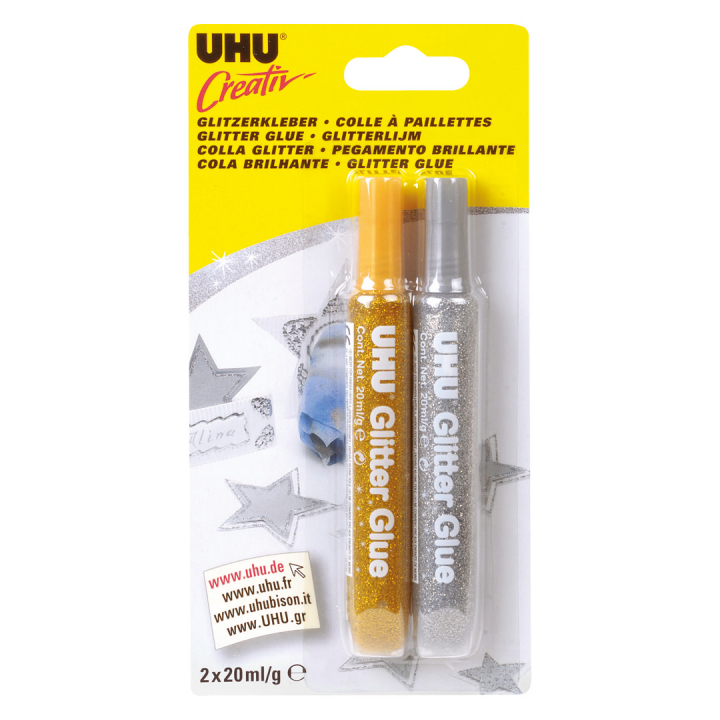 Glitter Glue Gold/Silver in the group Hobby & Creativity / Hobby Accessories / Glue / Hobby glue at Pen Store (126966)