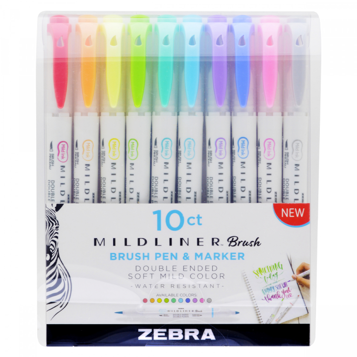 Mildliner Brush Nr2 10-pack in the group Pens / Artist Pens / Brush Pens at Pen Store (127932)